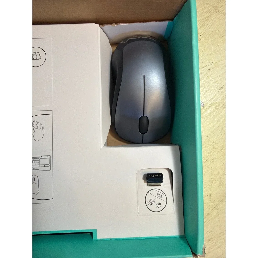 Logitech Wireless Keyboard and Mouse Combo Black Like New Office